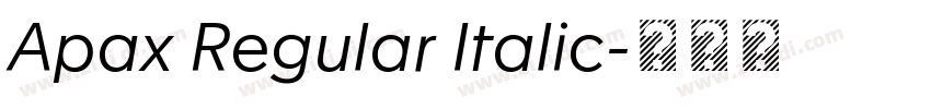 Apax Regular Italic字体转换